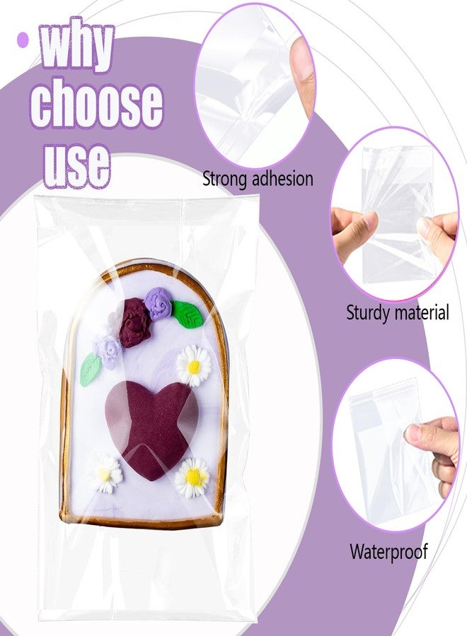 JCXGRVC 100pcs 4x6Inches Clear Cakesicle Bags Cookies Rice KrispieTreat Bags Individually Wrapped Treat Packaging for Soap Browine Chocolate Truffle Candy Gift Wedding Birthday Party Favors - Image 3